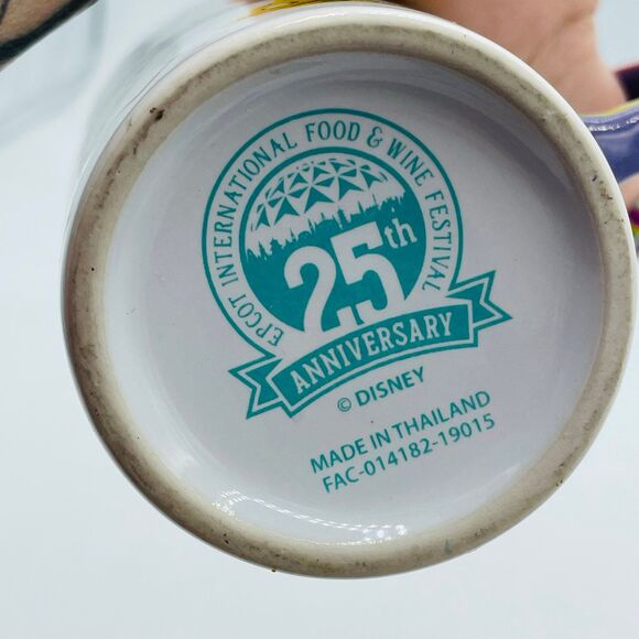 Rainbow FIGMENT EPCOT International Food & Wine Festival Mug 25th Anniversary 20 - Picture 7 of 8